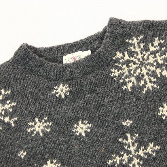 Vtg J Crew Oarsman 100% Wool Chunky Knit Sweater - Picture 3 of 6